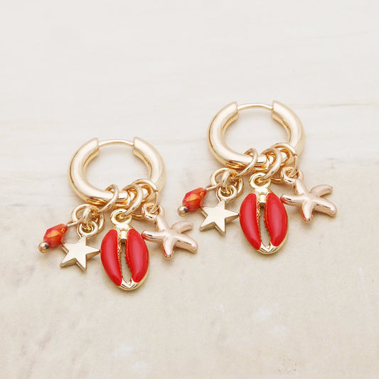 Pendientes Marea rojo